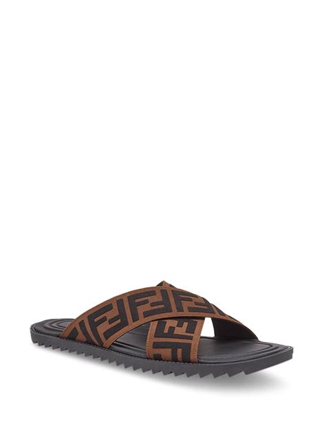 fendi jacquard crossover slides|Women's Designer Slides .